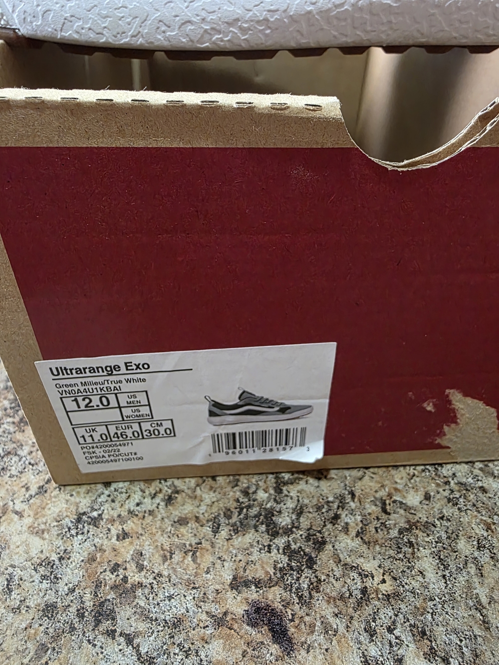 Vans Ultracrange Exo Green/White Men’s Shoes Box